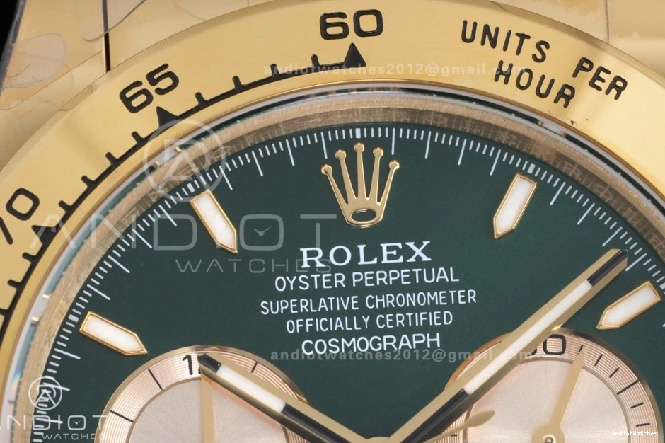 QF 2025 YG 126508 V6 Best 1:1 Dial 493 Daytona (Gain SmoothTexture QF4131 Bracelet Green on Edition Weight) YG 0212